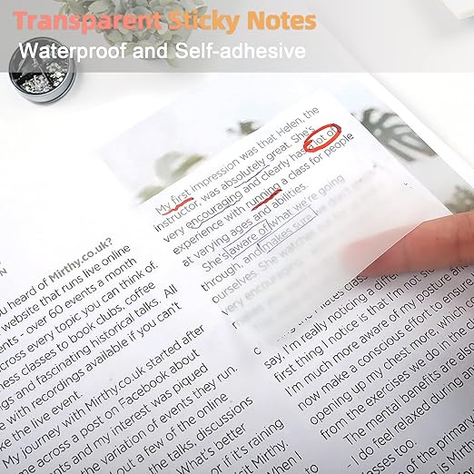 500 قطعة من الملاحظات اللاصقة الشفافة - الصورة 2