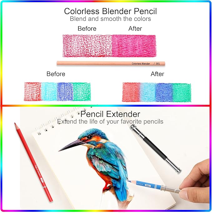 Hiforny 75pcs Colored Pencils Set - الصورة 4