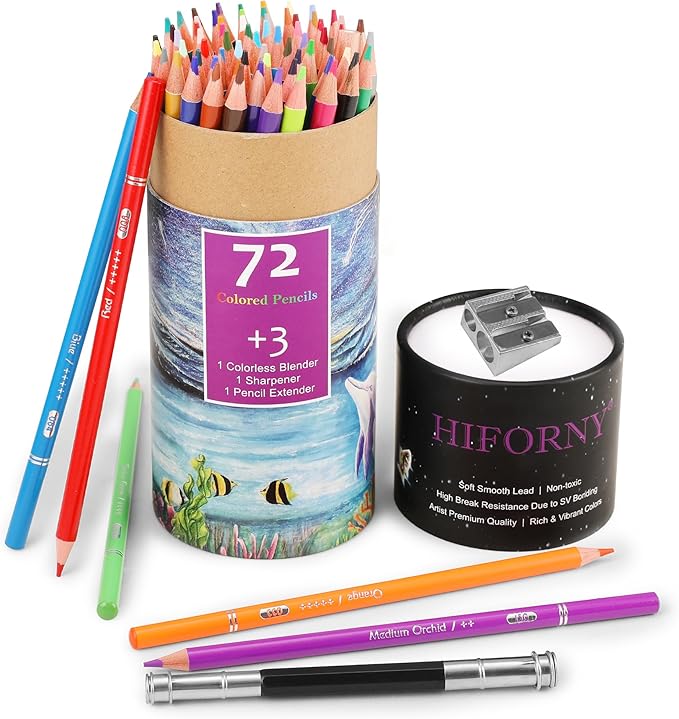 Hiforny 75pcs Colored Pencils Set - الصورة 2